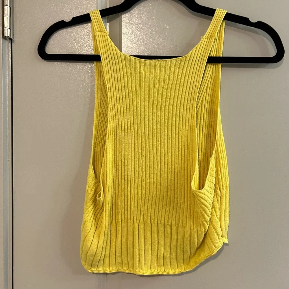 Free People Bright Yellow Ribbed Tank - Picture 3 of 4